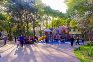 MOSO® Bamboo X-treme terraço em Jardins infantis de Shuguang de Wuhan