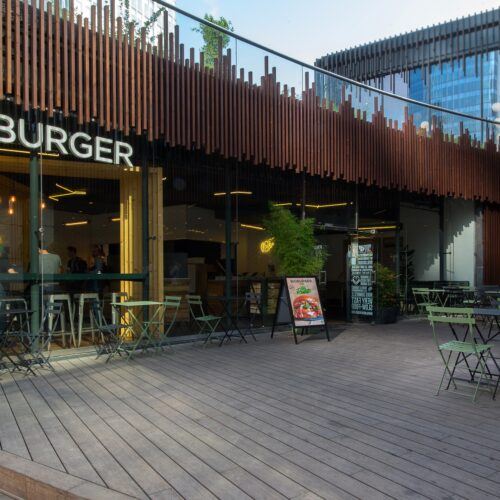 Bamboo X-treme decking at Bioburger in Oxygen