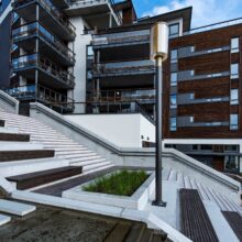 MOSO® Bamboo X-treme® Decking used in a staircase